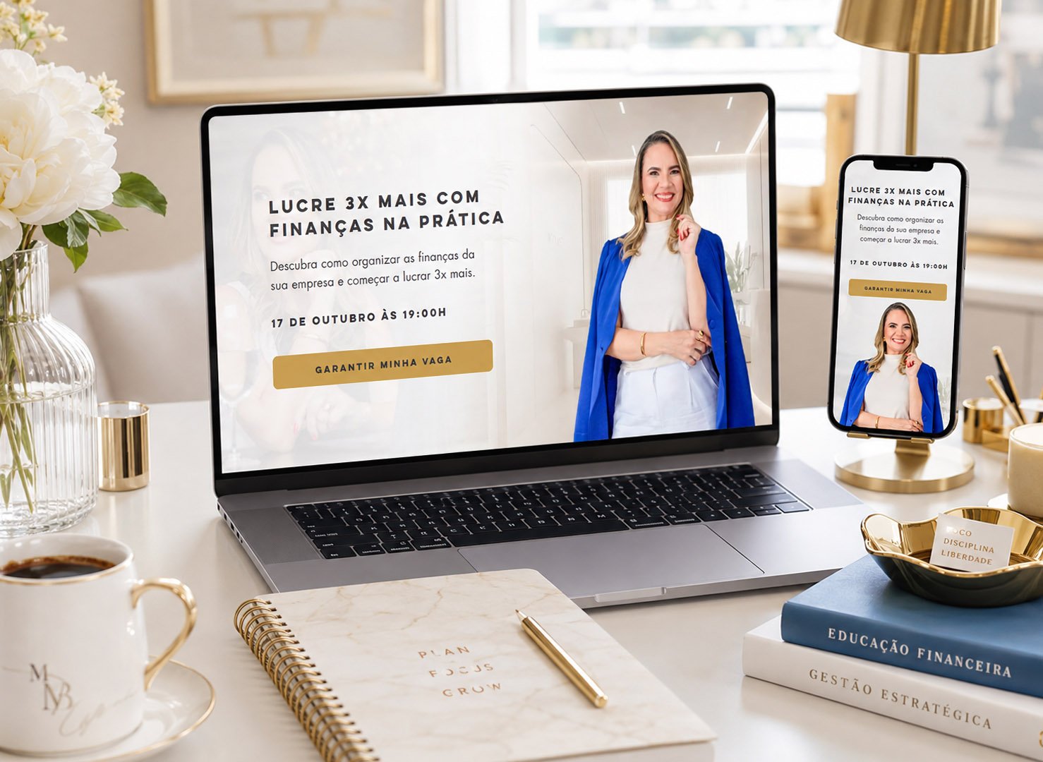 Landin page educação financeira